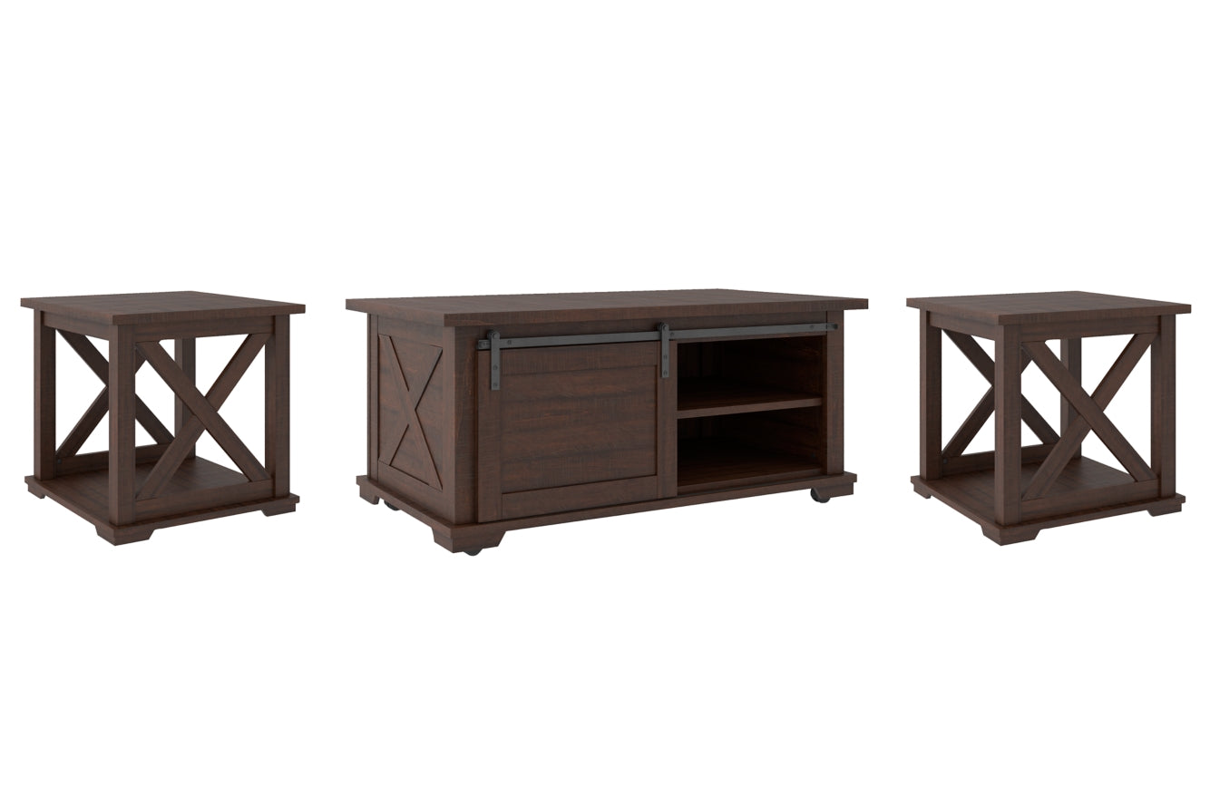 Camiburg Coffee Table and 2 End Tables - furniture place usa