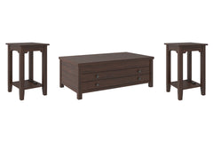 Camiburg Coffee Table and 2 Chairside End Tables - furniture place usa