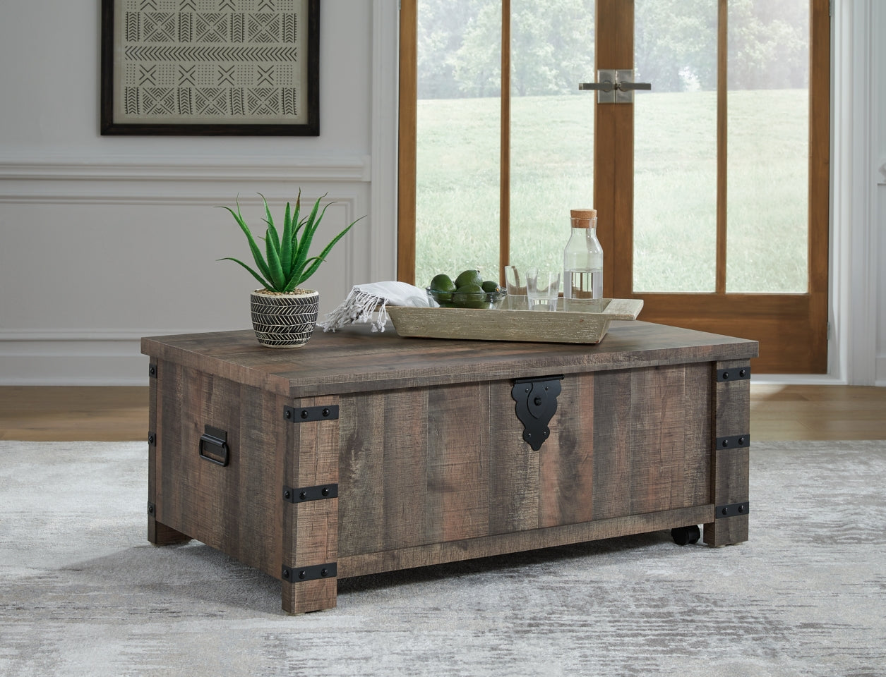 Hollum Coffee Table with 2 End Tables - furniture place usa