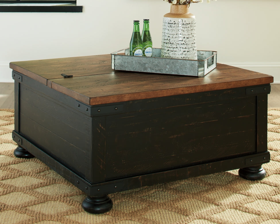 Valebeck Coffee Table with Lift Top - furniture place usa