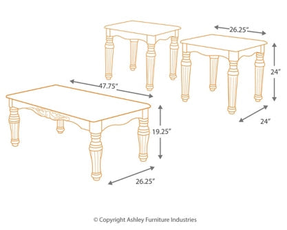 North Shore Table (Set of 3) - furniture place usa