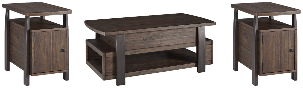 Vailbry Coffee Table with 2 End Tables - PKG008567 - furniture place usa