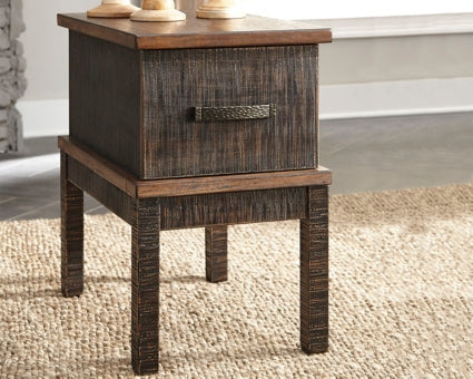 Stanah Chairside End Table with USB Ports & Outlets - furniture place usa