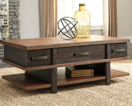 Stanah Coffee Table with Lift Top - furniture place usa