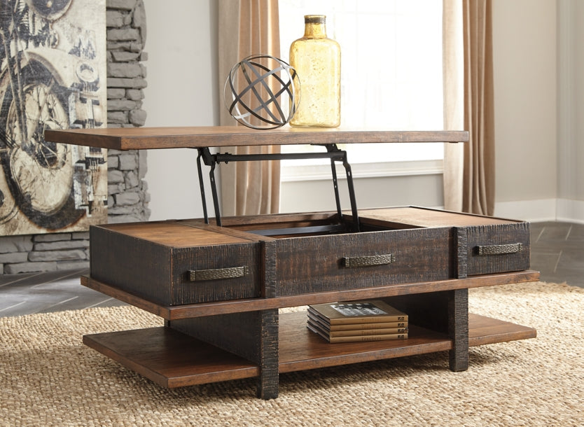 Stanah Coffee Table with Lift Top - furniture place usa