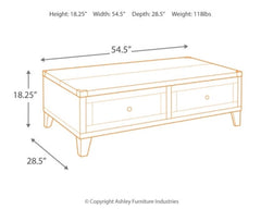 Todoe Coffee Table with Lift Top - furniture place usa