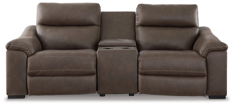Salvatore 3-Piece Power Reclining Loveseat with Console - furniture place usa