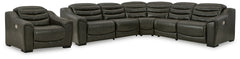 Center Line 5-Piece Sectional with Recliner - furniture place usa