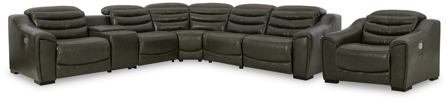 Center Line 6-Piece Sectional with Recliner - furniture place usa