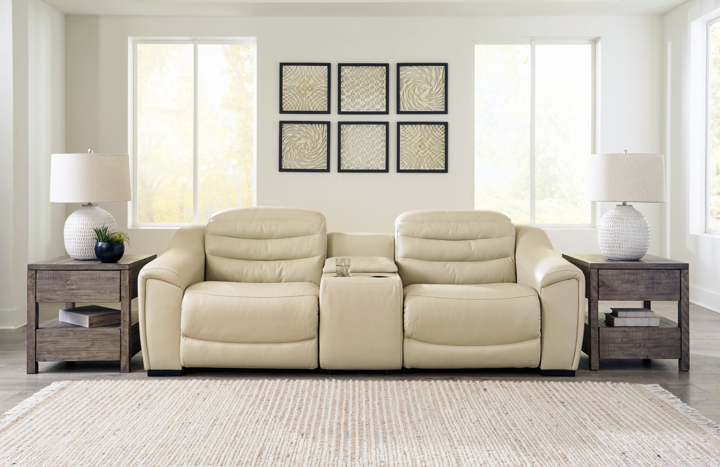 Center Line 3-Piece Sectional with Recliner - furniture place usa