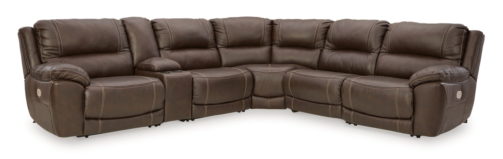 Dunleith 6-Piece Sectional with Recliner - furniture place usa