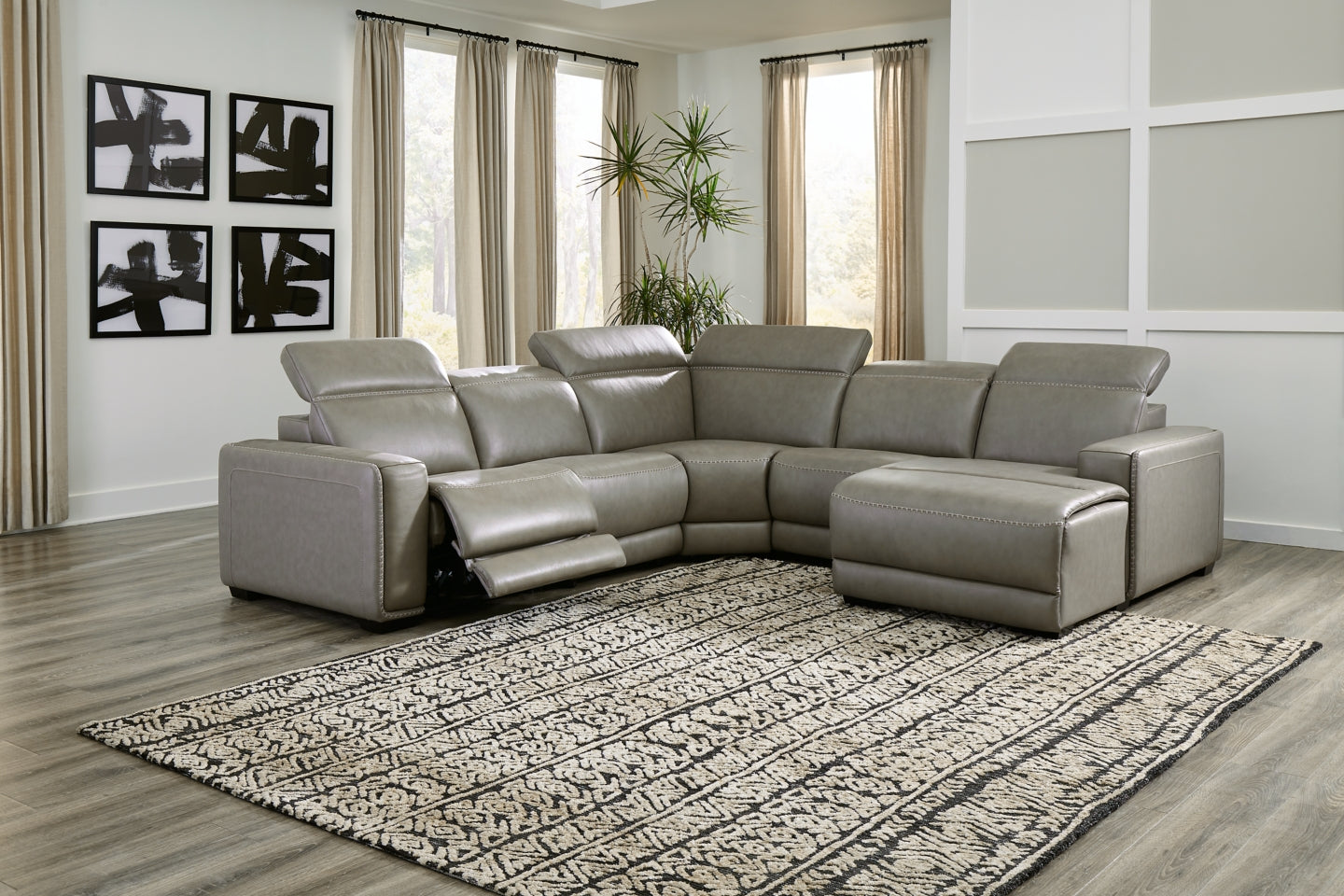 Correze 5-Piece Power Reclining Sectional with Chaise - furniture place usa