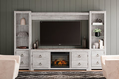 Willowton 4-Piece Entertainment Center with Electric Fireplace - furniture place usa