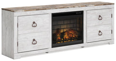 Willowton 72" TV Stand with Electric Fireplace - furniture place usa