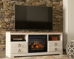 Willowton 64" TV Stand with Electric Fireplace - W267W8 - furniture place usa