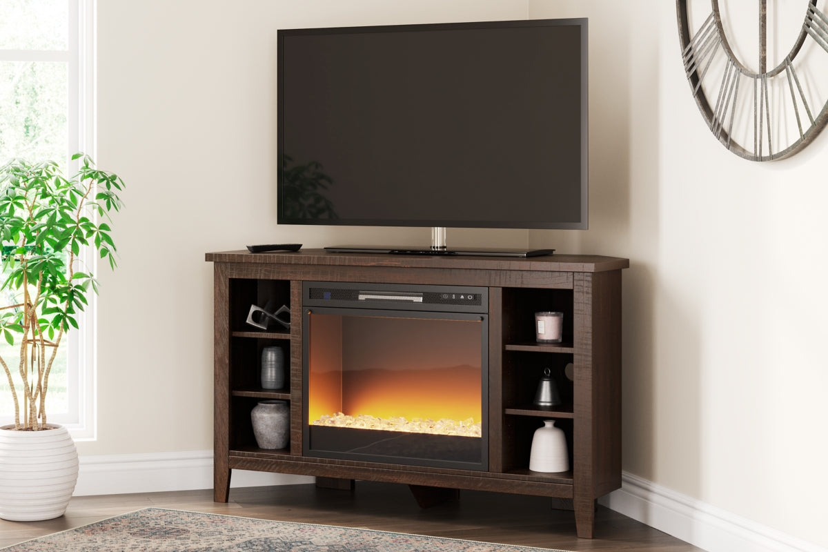 Camiburg Corner TV Stand with Electric Fireplace - W283W5 - furniture place usa