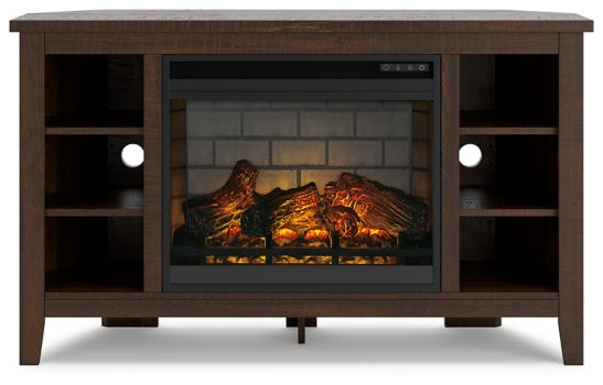 Camiburg Corner TV Stand with Electric Fireplace - W283W6 - furniture place usa