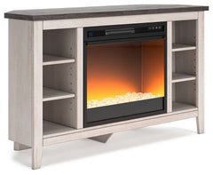 Dorrinson Corner TV Stand with Electric Fireplace - W287W5 - furniture place usa