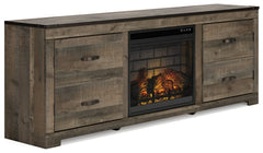 Trinell 72" TV Stand with Electric Fireplace - furniture place usa
