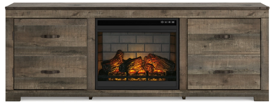 Trinell 72" TV Stand with Electric Fireplace - furniture place usa