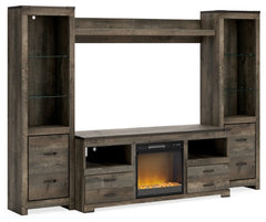 Trinell 4-Piece Entertainment Center with Electric Fireplace - W446W10 - furniture place usa