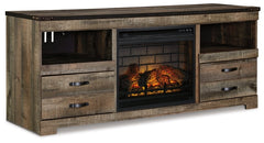 Trinell 63" TV Stand with Electric Fireplace - W446W9 - furniture place usa
